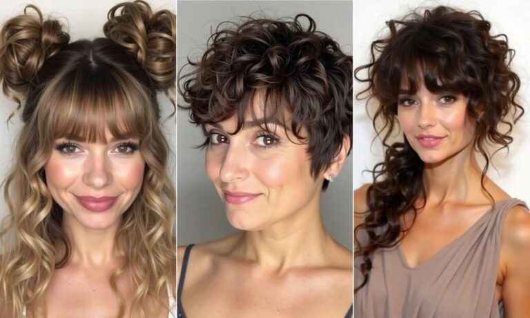 25 Stunning Curly Hair With Curtain Bangs Ideas for 2025